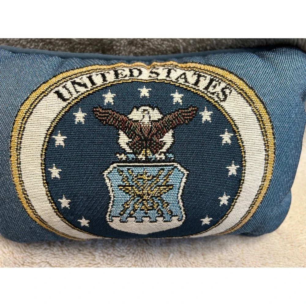 United States Air Force Small Tapestry Accent Pillow Blue Military Decor 9.5x6.5